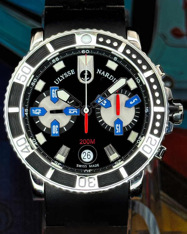 No Reserve - Ulysse Nardin Marine Maxi Diver 42.7MM Black Dial Rubber Strap (8003.102.3.92)