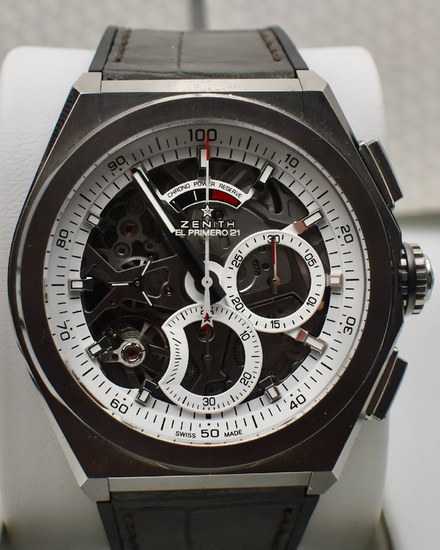 Zenith Defy El Primero 21 Japan Edition 44MM Skeleton Dial Leather Strap (95.9003.9004/78.R588)