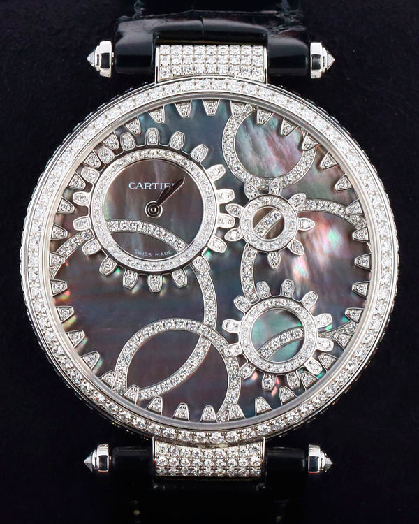 Cartier Libre Tems Moderne De Cartier 42MM Quartz Mother Of Pearl Dial Leather Strap (WD000002)