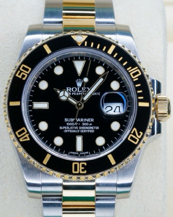 Rolex Submariner Date 40MM Black Dial Two-Tone Oyster Bracelet (116613)
