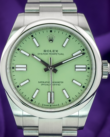 2026 Rolex Oyster Perpetual 41MM Pistachio Dial Oyster Bracelet (134300)