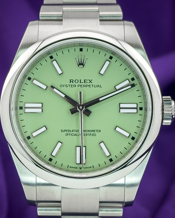 2026 Rolex Oyster Perpetual 41MM Pistachio Dial Oyster Bracelet (134300)