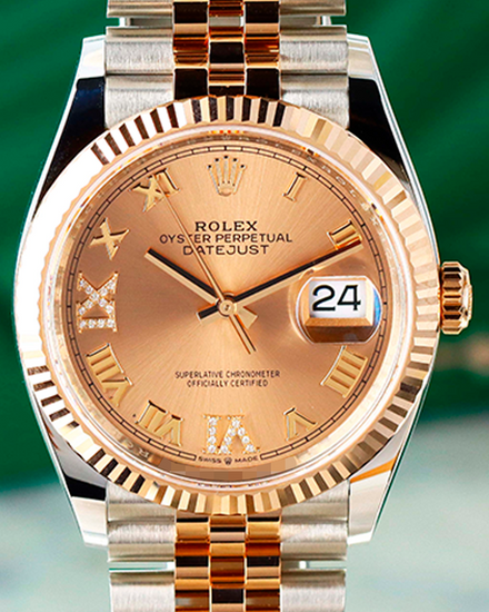 Rolex Datejust 36MM Rosé Dial Two-Tone Jubilee Bracelet (126231)
