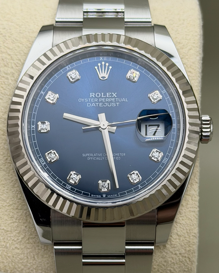 2022 Rolex Datejust 41MM Blue Dial Oyster Bracelet (126334)