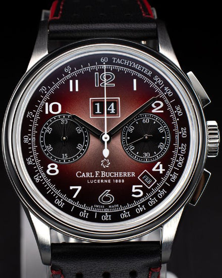 Carl F. Bucherer Heritage BiCompax Annual Hometown "Beijing" L.E. 41MM Red Dial Leather Strap (00.10803.08.92.88)