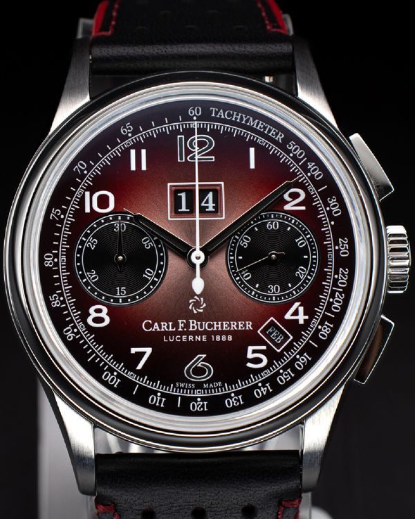 Carl F. Bucherer Heritage BiCompax Annual Hometown "Beijing" L.E. 41MM Red Dial Leather Strap (00.10803.08.92.88)
