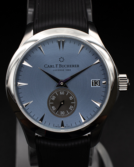 Carl F. Bucherer Manero Peripheral 40.6MM Blue Dial Rubber Strap (00.10924.08.53.01)