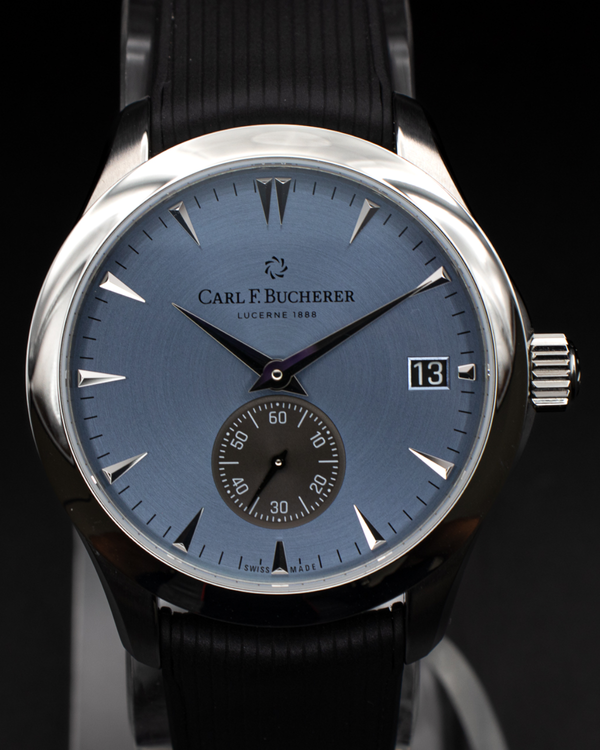 Carl F. Bucherer Manero Peripheral 40.6MM Blue Dial Rubber Strap (00.10924.08.53.01)