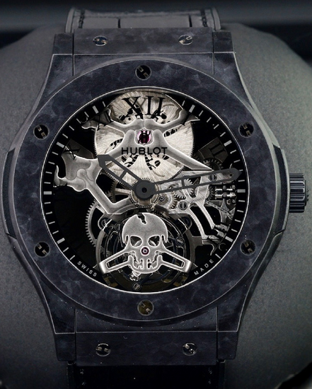 2021 Hublot Classic Fusion Tourbillon Skull L.E. 45MM Skeleton Dial Leather Strap (505.UC.0140.LR.SKULL)