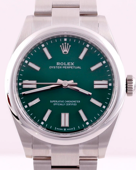 2026 Rolex Oyster Perpetual 41MM Green Dial Oyster Bracelet (134300)