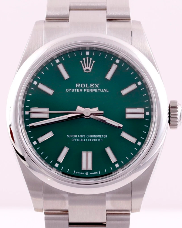 2026 Rolex Oyster Perpetual 41MM Green Dial Oyster Bracelet (134300)