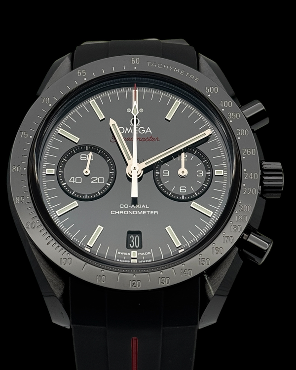 Omega Speedmaster Dark Side of the Moon 44.25MM Black Dial Aftermarket Rubber Strap (311.92.44.51.01.003)