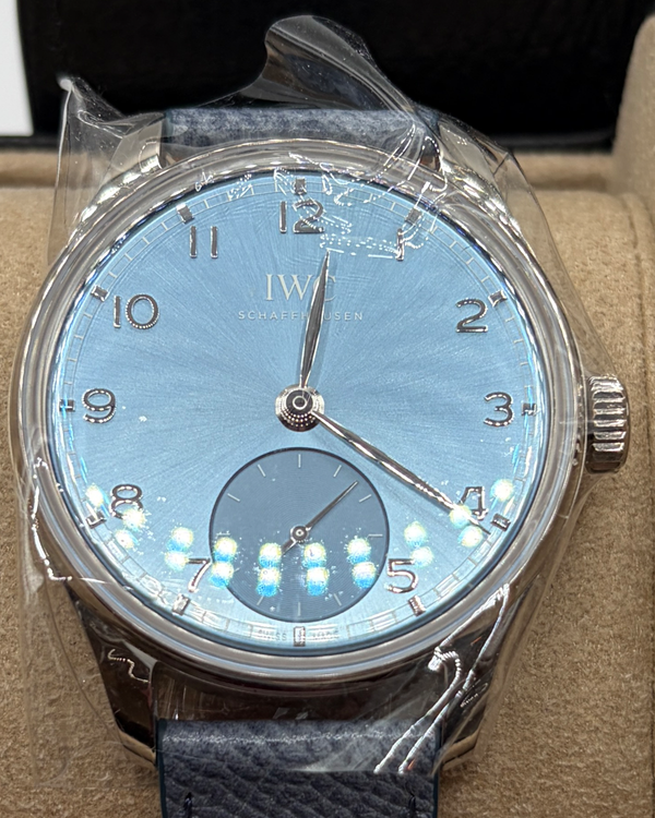2024 IWC Schaffhausen Portugieser 40.4MM Blue Dial Leather Strap (IW358402)