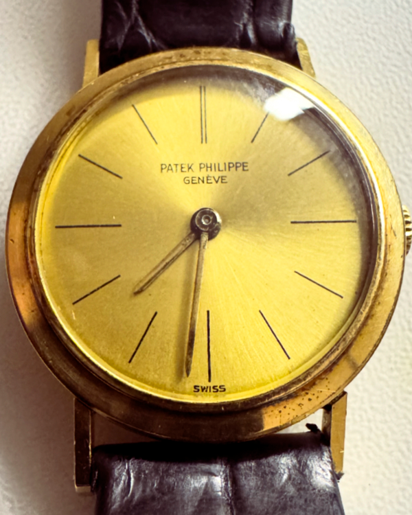 Patek Philippe Calatrava 25MM Champagne Dial Leather Strap (3338/1)