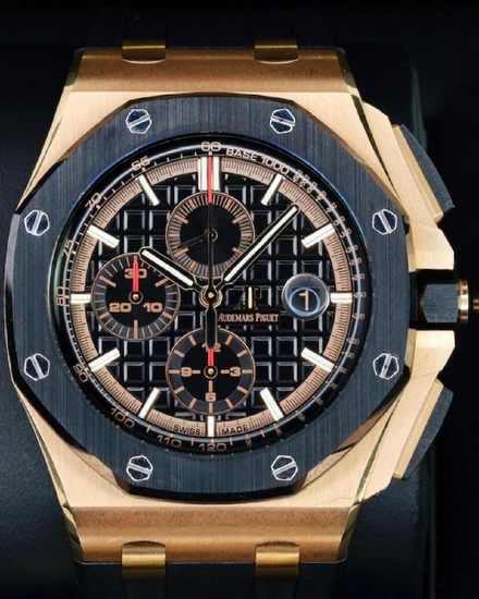 Audemars Piguet Royal Oak Offshore Chronograph 44MM Black Dial Rubber Strap (26401RO.OO.A002CA.02)