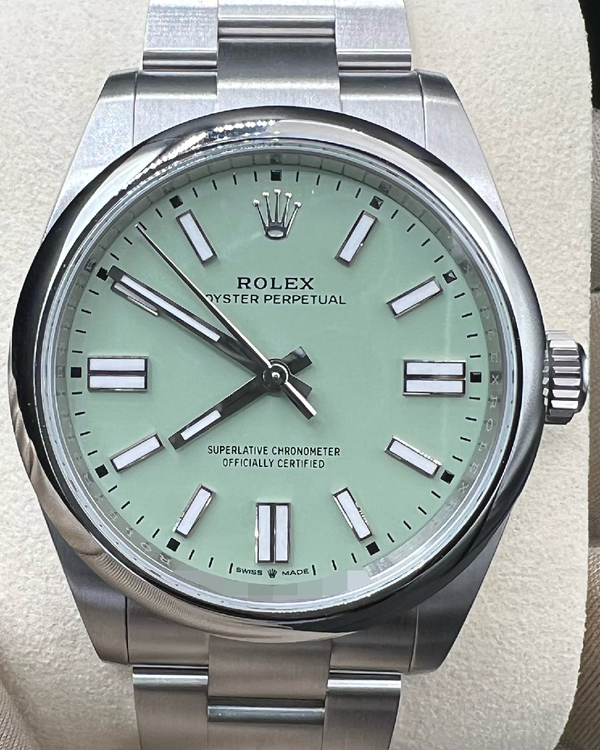 2026 Rolex Oyster Perpetual 41MM Pistachio Dial Oyster Bracelet (134300)