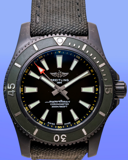 No Reserve - 2020 Breitling Superocean Heritage L.E. 46MM Black Dial Textile Strap (M17368)