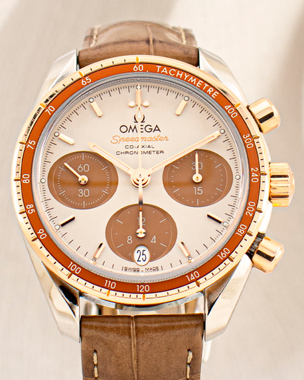 2024 Omega Speedmaster 38MM Brown Dial Leather Strap (324.23.38.50.02.002)
