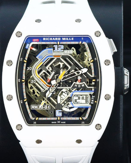 Richard Mille RM 030 42.7MM Skeleton Dial Rubber Strap (RM030-01)