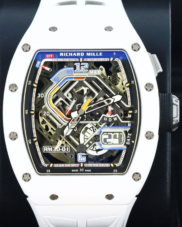 Richard Mille RM 030 42.7MM Skeleton Dial Rubber Strap (RM030-01)