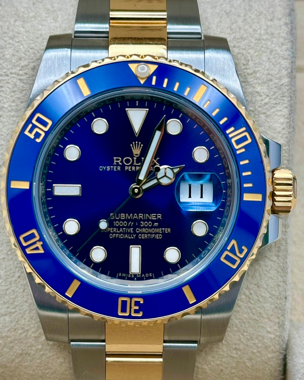 2016 Rolex Submariner Date "Bluesy" 40MM Blue Dial Two-Tone Oyster Bracelet (116613LB)
