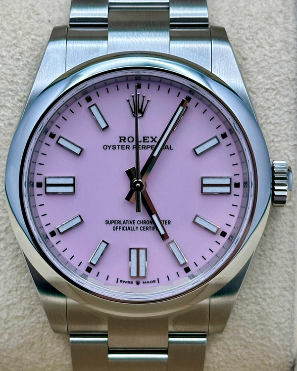 Rolex Oyster Perpetual 41MM Pink Dial Oyster Bracelet (134300)
