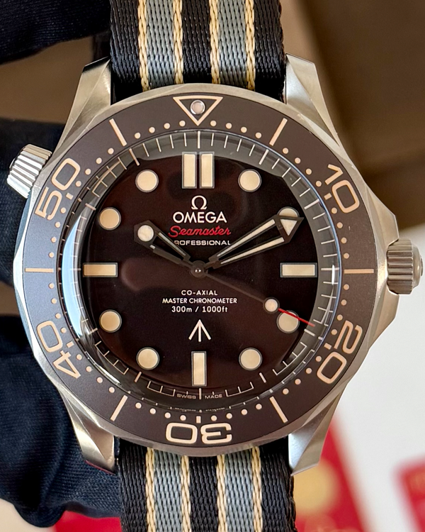 2021 Omega Seamaster Diver 300M "007 No Time to Die" Edition 42MM Brown Dial Textile Strap (210.92.42.20.01.001)
