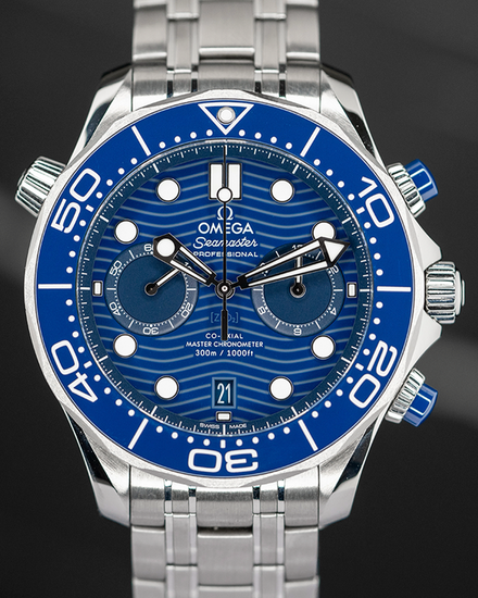 2022 Omega Seamaster Professional Diver 300M 44MM Blue Dial Steel Bracelet (210.30.44.51.03.001)
