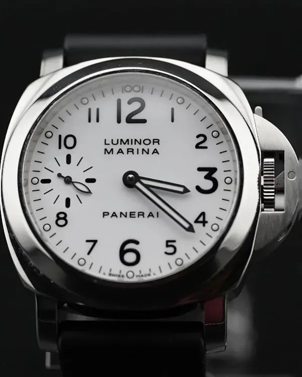 2013 Panerai Luminor Marina 44MM White Dial Rubber Strap (PAM00113)