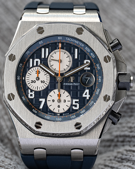 2015 Audemars Piguet Royal Oak Offshore "Navy" 42MM Blue Dial Rubber Strap (26470ST.OO.A027CA.01)