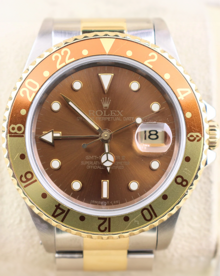 1991 Rolex GMT-Master II "Root Beer" 40MM Brown Dial Two-Tone Oyster Bracelet (16713)