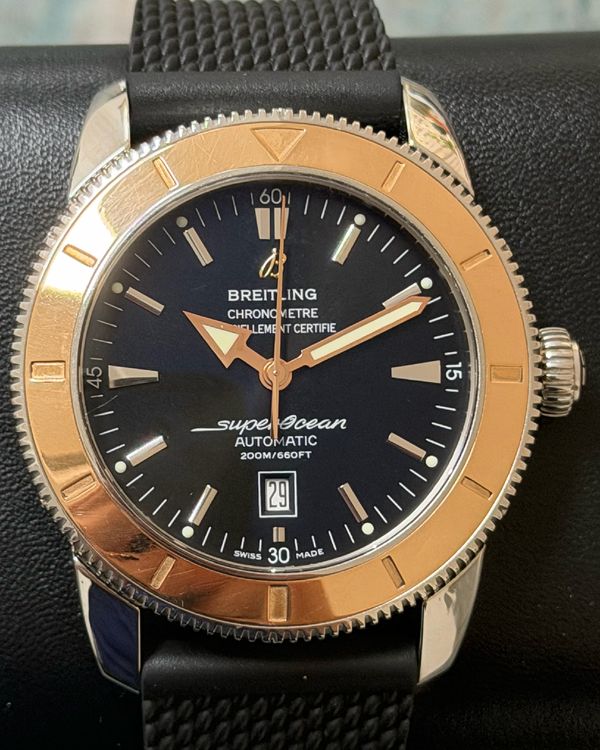 Breitling Superocean Heritage 46MM Black Dial Rubber Strap (U17320)