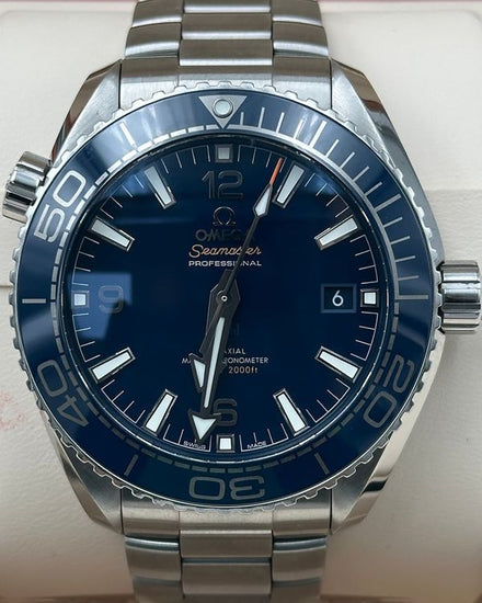 2018 Omega Seamaster Planet Ocean 600M 43.5MM Blue Dial Steel Bracelet (215.30.44.21.03.001)