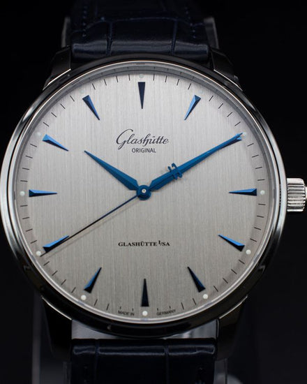 2022 Glashütte Original Senator Excellence 42MM Silver Dial Leather Strap (1-36-01-07-02-01)