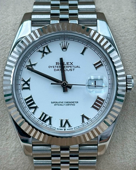 2023 Rolex Datejust 41MM White Dial Jubilee Bracelet (126334)