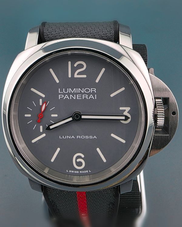 2025 Panerai Luminor Tre Giorni Luna Rossa 44MM Grey Dial Rubber Strap (PAM01653)