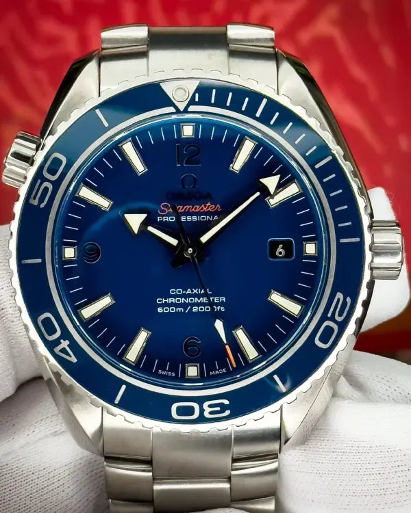 2020 Omega Seamaster Planet Ocean 600M 45.5MM Blue Dial Titanium Bracelet (232.90.46.21.03.001)