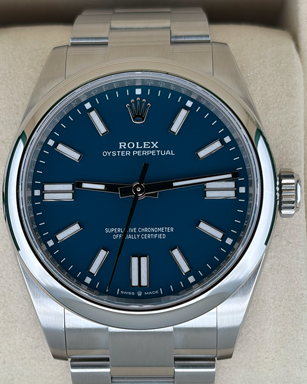 2025 Rolex Oyster Perpetual 41MM Blue Dial Oyster Bracelet (134300)