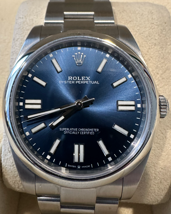 No Reserve - 2024 Rolex Oyster Perpetual 41MM Blue Dial Oyster Bracelet (124300)