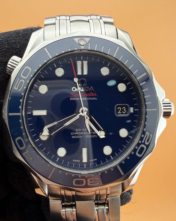 2018 Omega Seamaster Diver 300M 41MM Blue Dial Steel Bracelet (212.30.41.20.03.001)