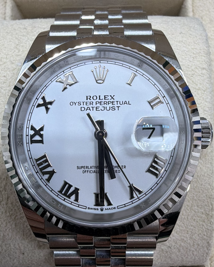 2024 Rolex Datejust 36MM White Dial Jubilee Bracelet (126234)
