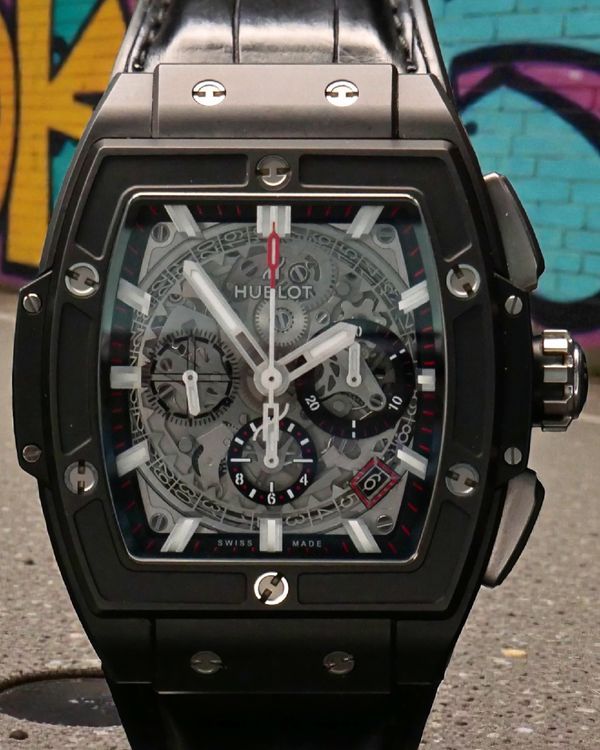 2019 Hublot Spirit Of Big Bang "Black Magic" 42MM Skeleton Dial Rubber Strap (641.CI.0173.RX)