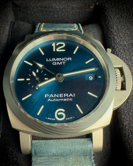 2022 Panerai Luminor GMT 42MM Blue Dial Leather Strap (PAM01279)