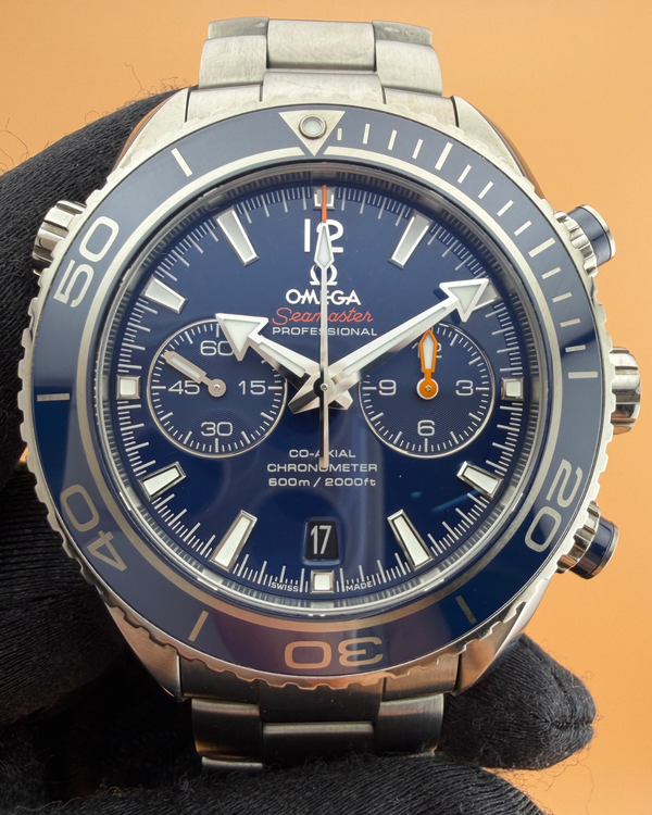 2021 Omega Seamaster Planet Ocean 600M 45.5.MM Blue Dial Titanium Bracelet (232.90.46.51.03.001)