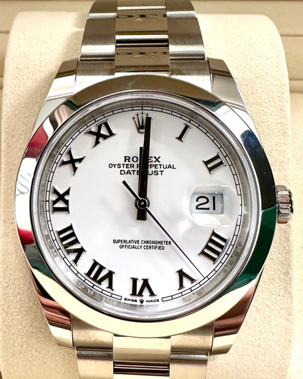 2026 Rolex Datejust 41MM White Dial Oyster Bracelet (126300)