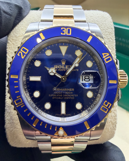 2018 Rolex Submariner Date "Bluesy" 40MM Blue Dial Two-Tone Oyster Bracelet (116613LB)