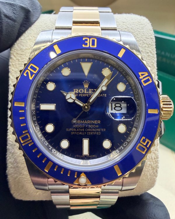 2018 Rolex Submariner Date "Bluesy" 40MM Blue Dial Two-Tone Oyster Bracelet (116613LB)