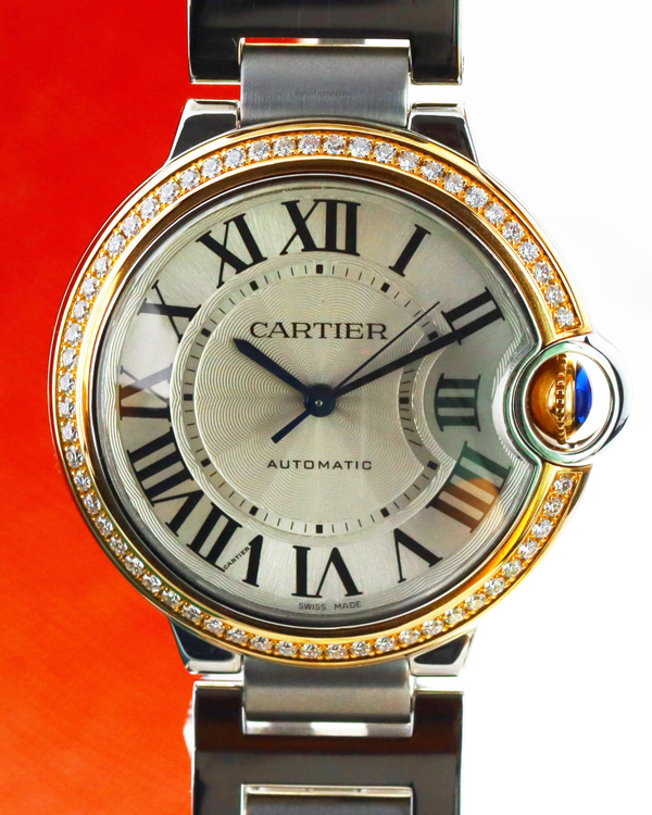Cartier Ballon Bleu 36MM Silver Dial Steel Bracelet (WE902081)