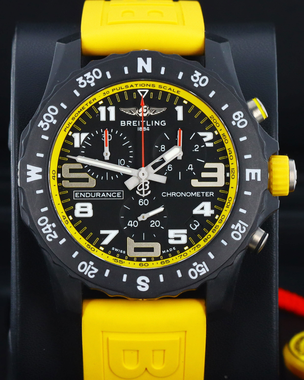 Breitling Endurance Pro 44MM Quartz Black Dial Rubber Strap (X82310A41R1S1)