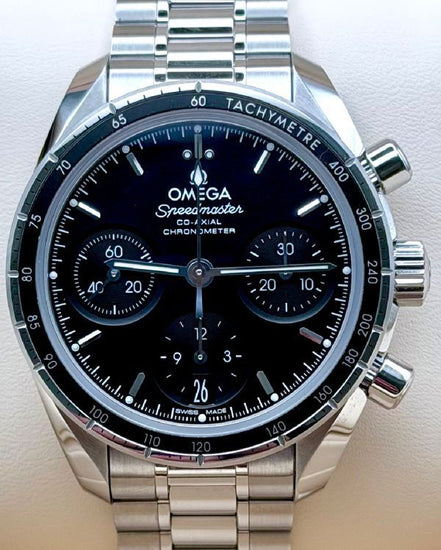 2025 Omega Speedmaster Chronograph 38MM Black Dial Steel Bracelet (324.30.38.50.01.001)